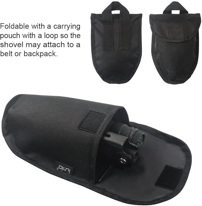 iunio キャンプシャベル 折りたたみ式 ポータブル 多機能 フォールディングシャベル 折りたたみスコップ バックパッキング 溝掘り ハイキング サバイバル 車の緊急時用