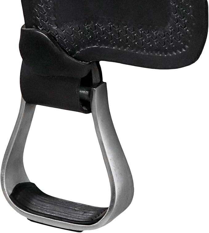 Barrel Brown Western Horse Trail Saddle Set Leather Horse Saddle with Headstall, Breast Collar Combo Rodeo Cowboy Riding Equestrian Comfortable Ride Black Saddle Tack Set