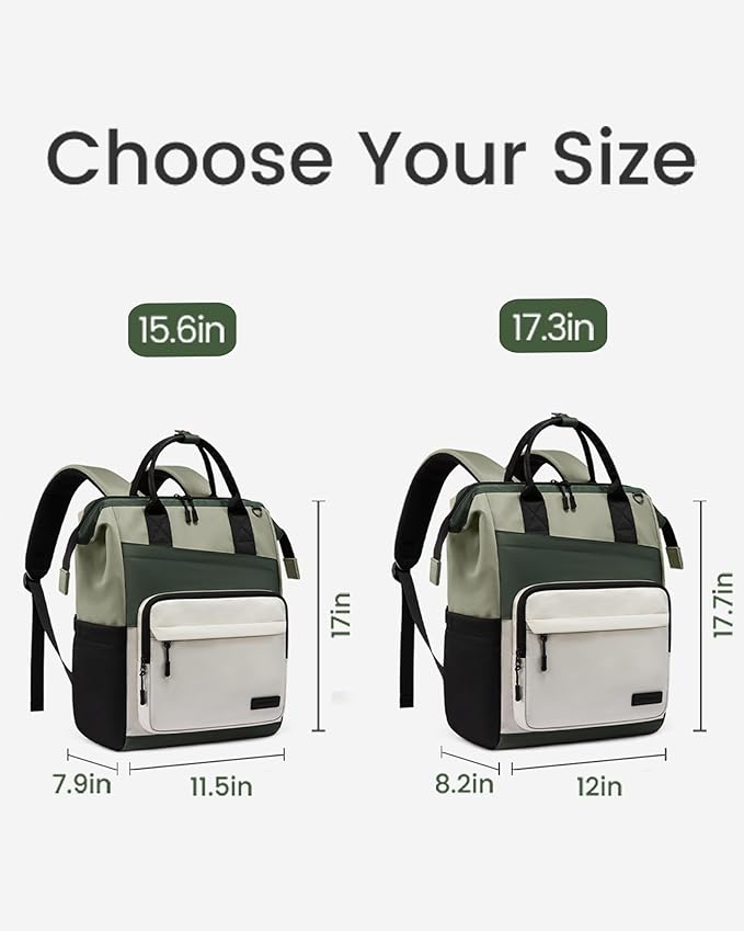 LOVEVOOK Laptop Backpack for Women, 17 Inch Travel Backpack for Work College Business, Water Resistant Teacher Nurse Bag with Large Capacity, School Bookbag Bags Cute Daypack for Woman Girls