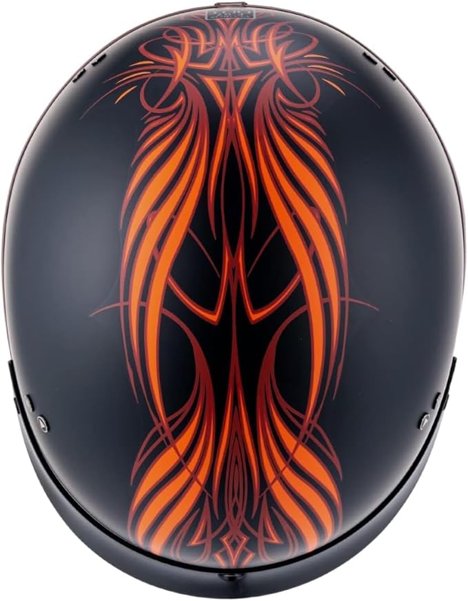 VCOROS Half Helmet Motorcycle DOT Approved Open Face Helmet F07 with Sun Visor and Quick Release Buckle for Adults Men and Women (Angel,XXL)