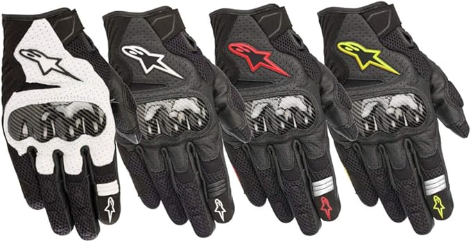 Alpinestars SMX 1 Air V2 Motorcycle Gloves Lightweight Ventilated Design Street Riding Comfort Enhanced Grip Protection