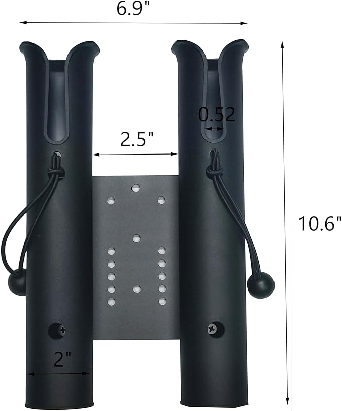 Fishing Rod Holder for Bike, Cart, Camping Carts,Scooter, Motorcycle, ATV & Beach Car