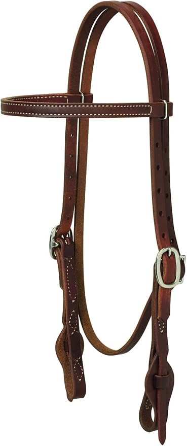 Weaver Leather Working Tack Quick Change Browband Headstall, Golden Chestnut, 1 Count (Pack of 1)