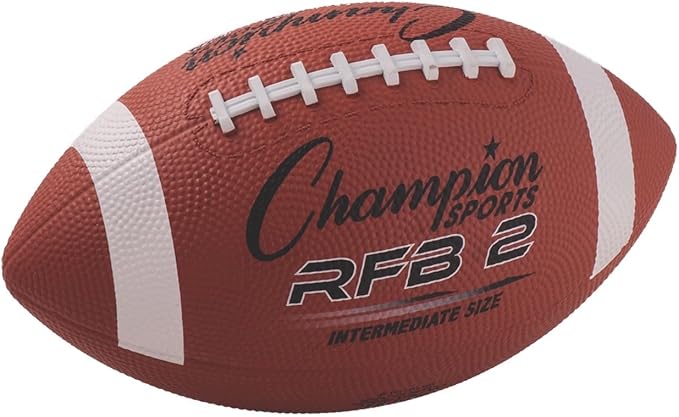 Champion Sportsラバーフットボール – 強化グリップ付き全天候型耐久フットボール – 裏庭での遊びとトレーニング – ピーウィーから公式サイズまで