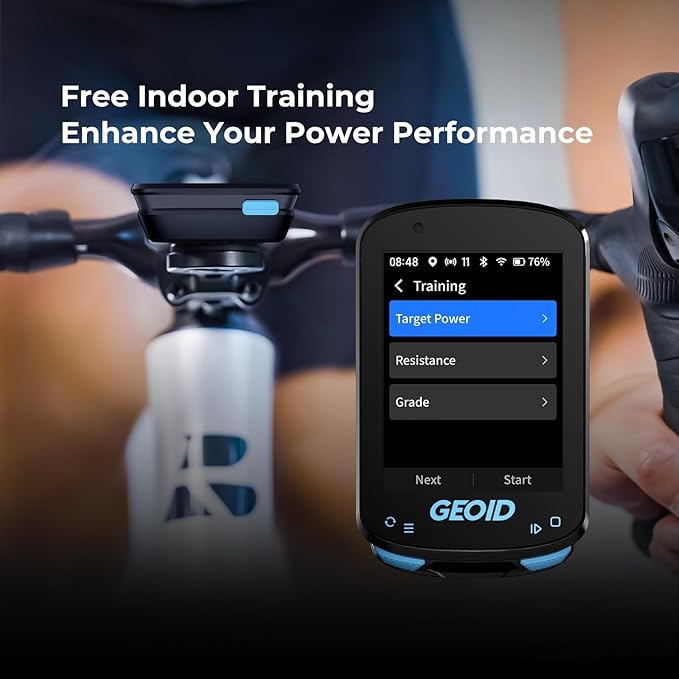 GEOID CC600 Color Screen Bike/Cycling Computer Wireless - Route Navigation with Reroute Planing, WiFi & Bluetooth, Fast 5s GPS Positioning, Free Indoor Training