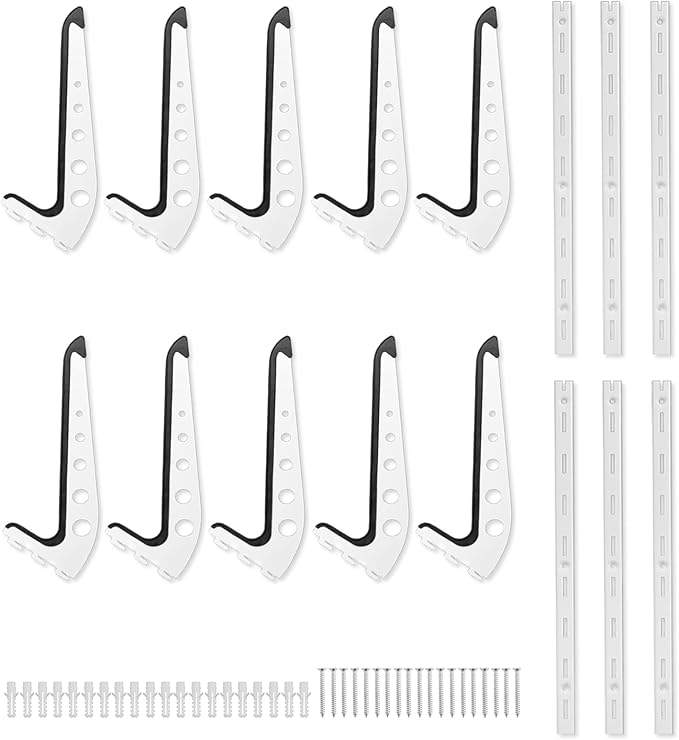 ShouRong Snowboard Wall Mount, Adjustable 5/6 Board Surfboard Rack, Surfboard Wall Hangers for Surfboard, Wakeboard, and Snowboard Storage at Home or Garage