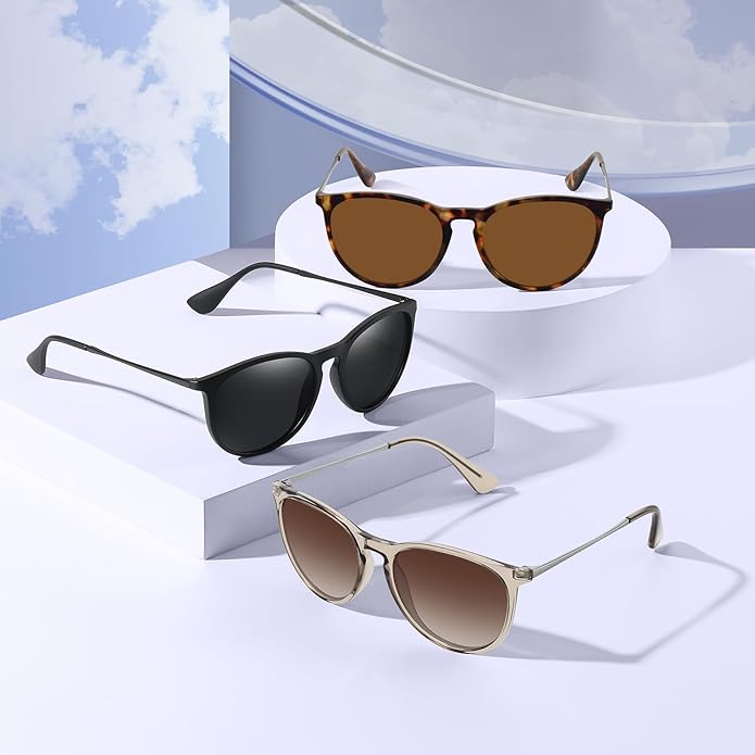 WOWSUN Retro Polarized Sunglasses Womens 2026 Trendy Round Classic Glasses