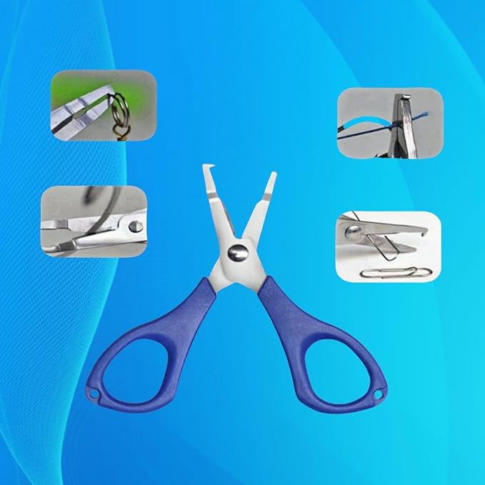 Fishing Needle Nose Pliers, Stainless Steel Fish Pliers and Scissors Set with Sheath Lanyard, Hook Remover Split Ring Tools, Aboda Fishing Gear Fresh & Saltwater Fishing Tool Kit