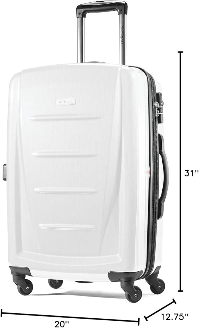 Samsonite Winfield 2 ハードサイド 拡張可能 スピナーホイール付きスーツケース、チェック済み-大型28インチ、ブラッシュホワイト