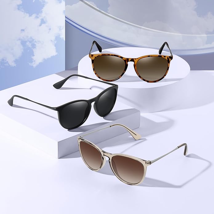 WOWSUN Retro Polarized Sunglasses Womens 2026 Trendy Round Classic Glasses