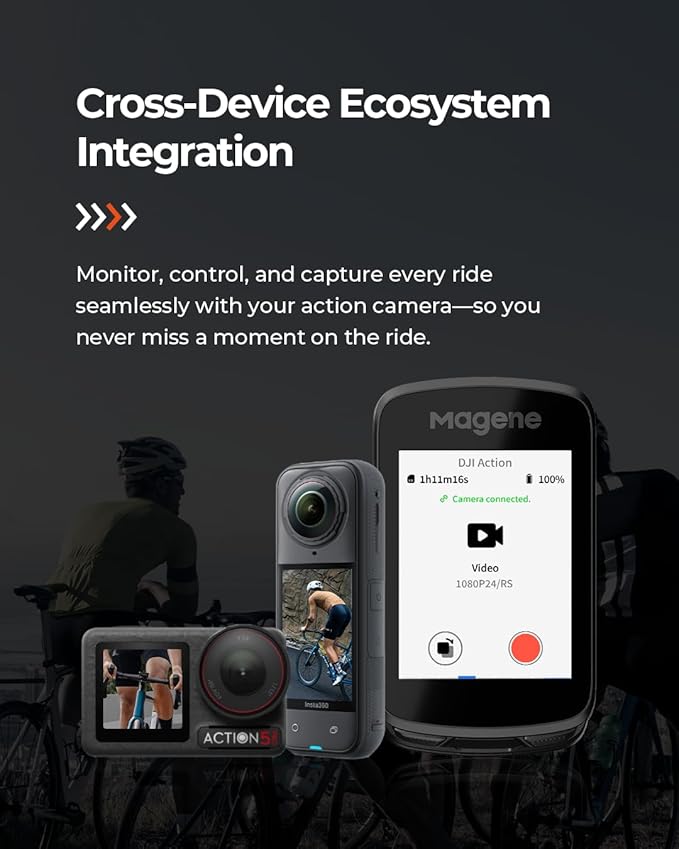 Magene C606 Pro GPS Bike Computer – 2.8" Transflective Touchscreen, 25Hr Battery, Map Navigation, Climb Pro, Live Segments, ANT+/Bluetooth Cycling Computer
