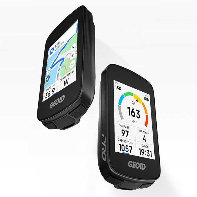 GEOID CC700 Pro 2.8" Color Touchscreen GPS Bike/Cycling Computer, Map Navigation with Re-Route Planning, WiFi Auto-Sync, ANT+/Bluetooth, Message Notification, IPX7 Waterproof, Free Indoor Training