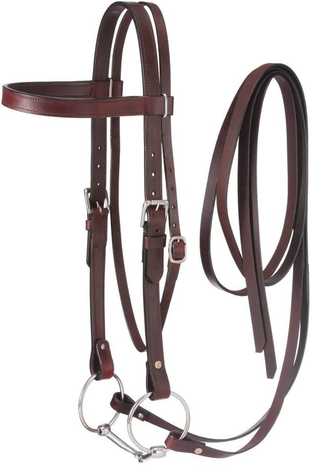 Tough 1 Western Leather Browband Draft Bridle