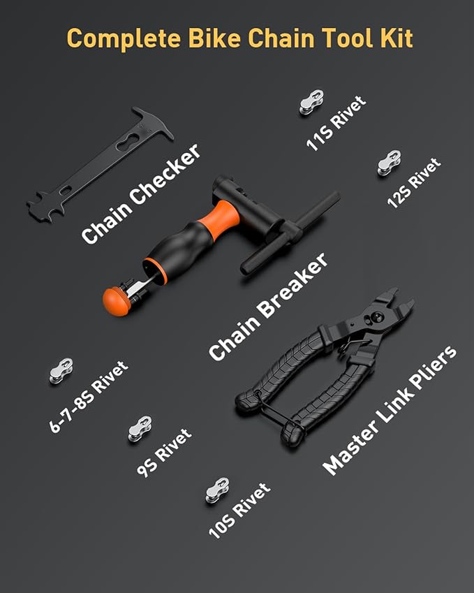 Pawfly Bike Chain Repair Tools, Bicycle Chain Maintenance Tool Set for Multi-Speed Chains