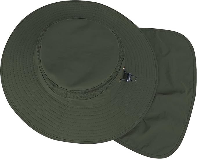 Sun Hats for Men Women Fishing Hat UPF 50+ Breathable Wide Brim Bucket Hats Summer UV Protection Safari Hat with Neck Flap