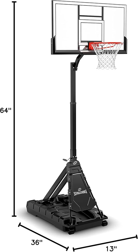 Spalding Momentous EZ Assembly Portable Adjustable Outdoor Basketball Hoop – Assembles in 30 Minutes or Less