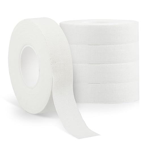 COMNICO Finger Tape, White Extra Strong 0.6-Inch x 32-feet Athletic Tape for Fingers Feet Sweat Volleyball Finger Tape for Outdoor Sports Climbing Football (5)