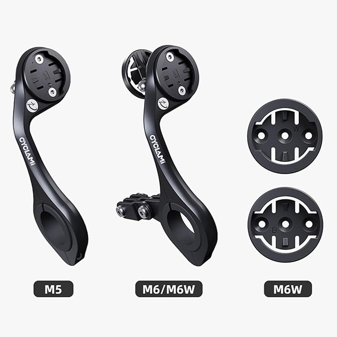 Out Front Mount Compatible with Garmin Edge GPS Bike Computer, XOSS G/G+, iGPSPORT Bike Light & Gopro Cycling Handlebar 25.4mm 31.8mm (M6W)