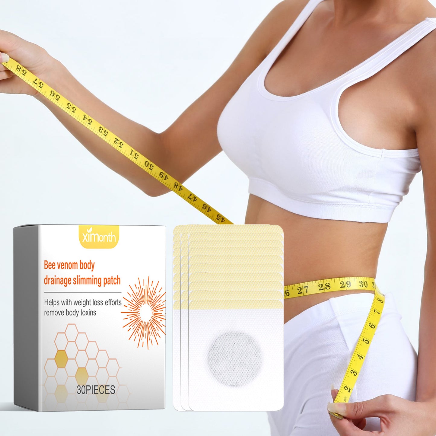 Ximonth Bee Venom Lymphatic Body Sculpting Patch Relieves Lymphatic Swelling, Tightens Arms, And Worships Fat Body Sculpting Patch