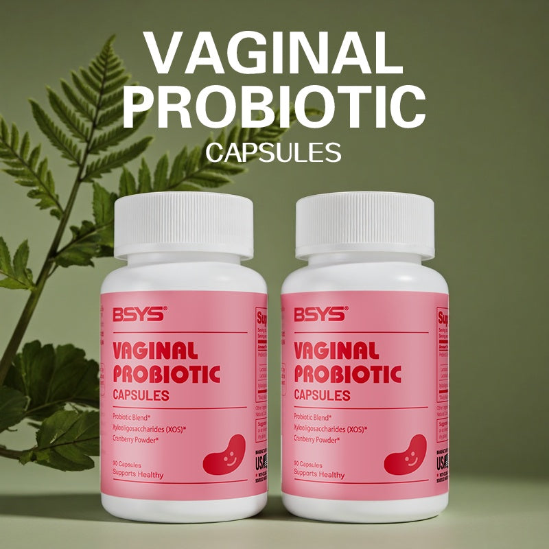 BSYS Vagina Probiotic Capsules Vagina Health Support Formula Yeast Balance UTI Prevention Aid Menopausa Wellness Vaginal Dryness Relief Antibiotic Support Immune Boost