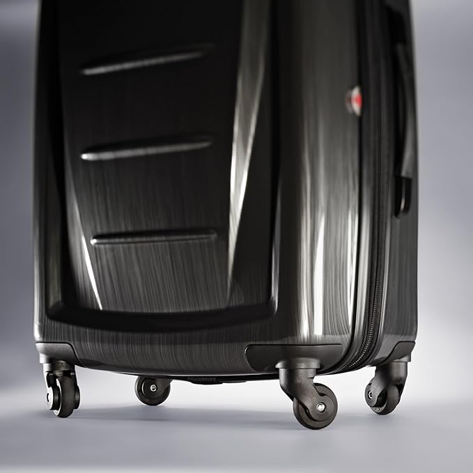 Samsonite Winfield 2 ハードサイド 拡張可能 スピナーホイール付きスーツケース、チャコール、24インチ(受託手荷物Mサイズ)