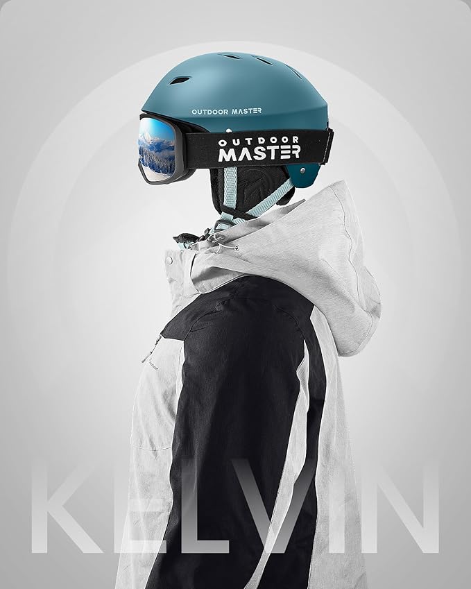 OutdoorMaster Kelvin Ski Helmet - Snowboard Helmet for Men, Women & Youth