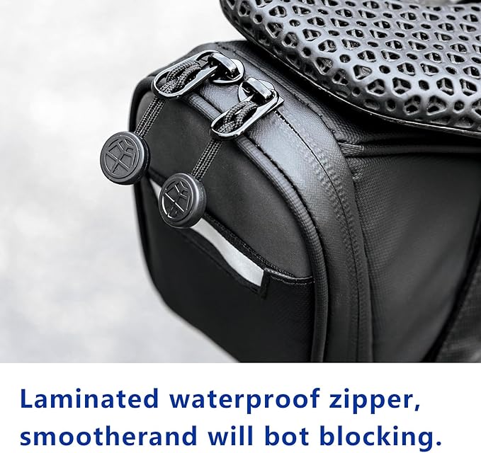 Bike Saddle Bag - Waterproof Bike Bag Under Seat, Durable 900D Cycling Pouch with Reflective Area & Tail Light Loop, Fits Road, Mountain