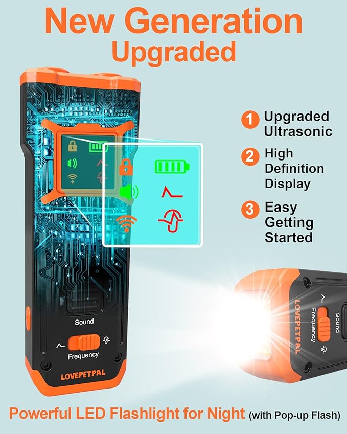 2025 Dog Training Bark Deterrent Device, Anti-Barking Device for Dogs, Stop Bad Behavior Without Yelling or Swatting, Ultrasonic Stopper Alternative to Shock Collar (Orange)