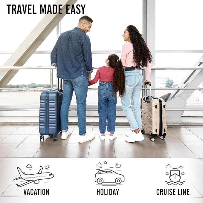 Veken パッキングキューブ10点セット 旅行必需品 スーツケース整理バッグ 4サイズ 機内持ち込み手荷物アクセサリー 大型ランドリー&吊り下げ式トイレタリーバッグ付き 飛行機、ロードトリップ、キャンプの必需品