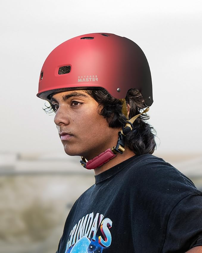 OutdoorMaster スケートボード サイクリング ヘルメット - 取り外し可能なインナー2枚 通気性 多用途 スポーツ スクーター ローラースケート インラインスケート ローラーブレード 子供 ユース 大人用