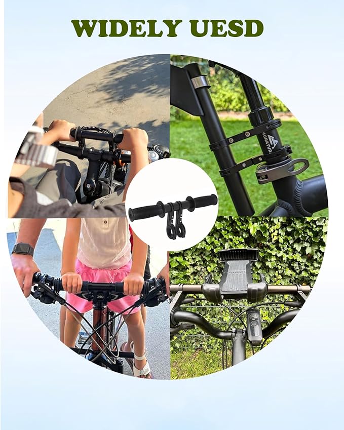 HANEVEAR Kids Bike Handlebars Extender, 2 in 1 Child Bike Handlebar & Bicycle Handlebar Extension, 11.8" MTB Bracket Accessories for Mountain Bike BMX Cycling, Fit 25-32mm Bars Caliber