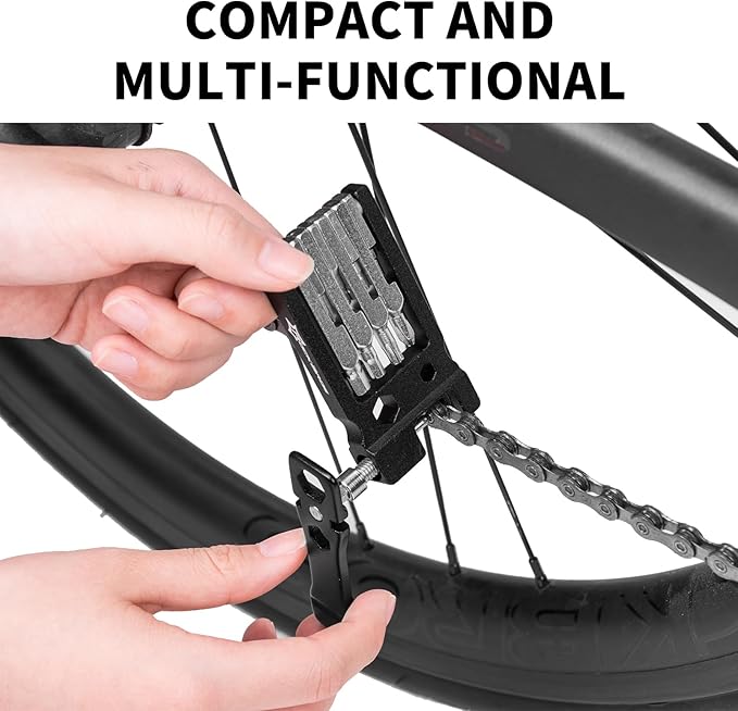 ROCKBROS 20 In 1 Bike Multi-Function Tool Kit - Portable Foldable Bike Multitool Cycling Tool Kit With Allen Wrench, Tire Levers