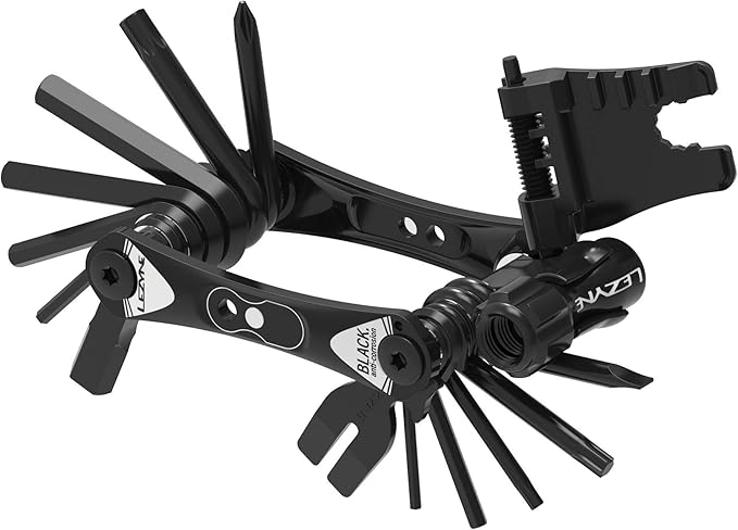 LEZYNE RAP II Bicycle Multi-Tool 25 CO2, Anti-Corrosion Bits, Chain Breaker Tool, CO2 Inflator, Phillips, Multi-function Flat Tool