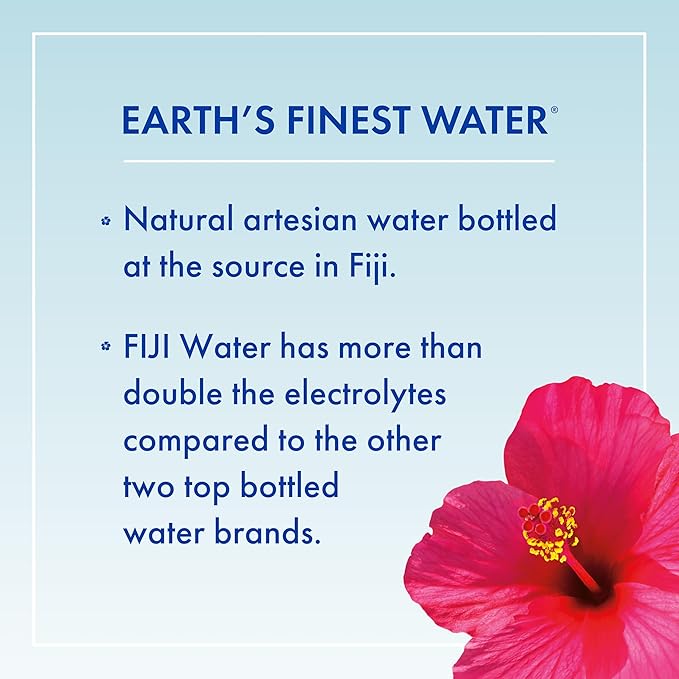 FIJI Natural Artesian Water 330 mL / 11.15 Fl Ounce Bottle (Pack of 6) - 100% Recycled Plastic