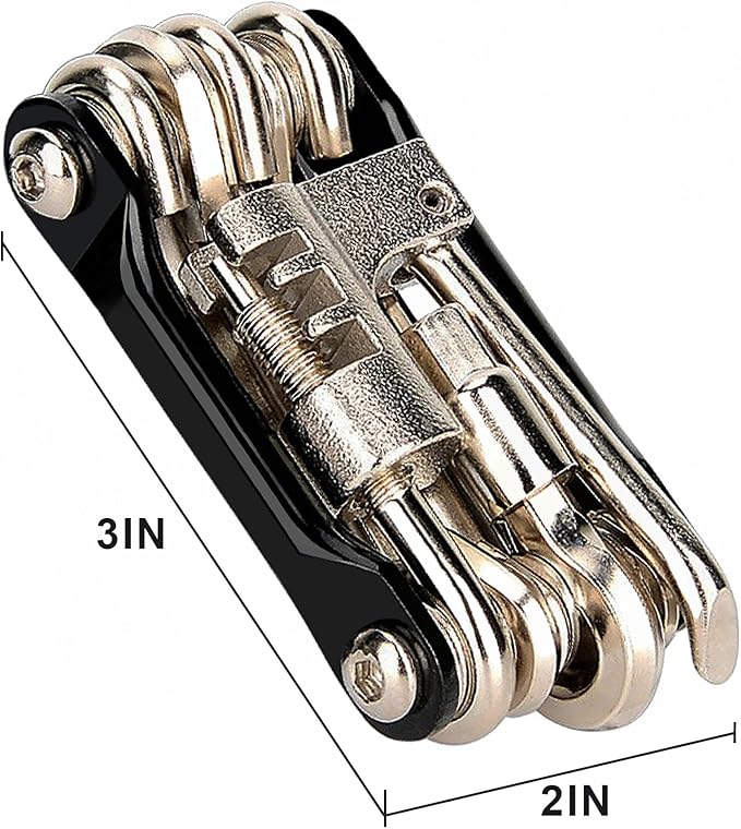 WIWUE GUO Bike Chain Tool, Ultimate Bike Multitool Kit - Lightweight Stainless Steel - Includes Chain Breaker, Tire Repair Kit, Motorcycle Accessories