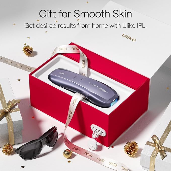 Ulike Laser Hair Removal Device Air 10 Ipl Gift for Women and Men, Ice Cool and Permanent Hair Reduction for Nearly Painless, Dual Lights, Skin Sensor & USHR Mode Hair Removal in 10mins from Home