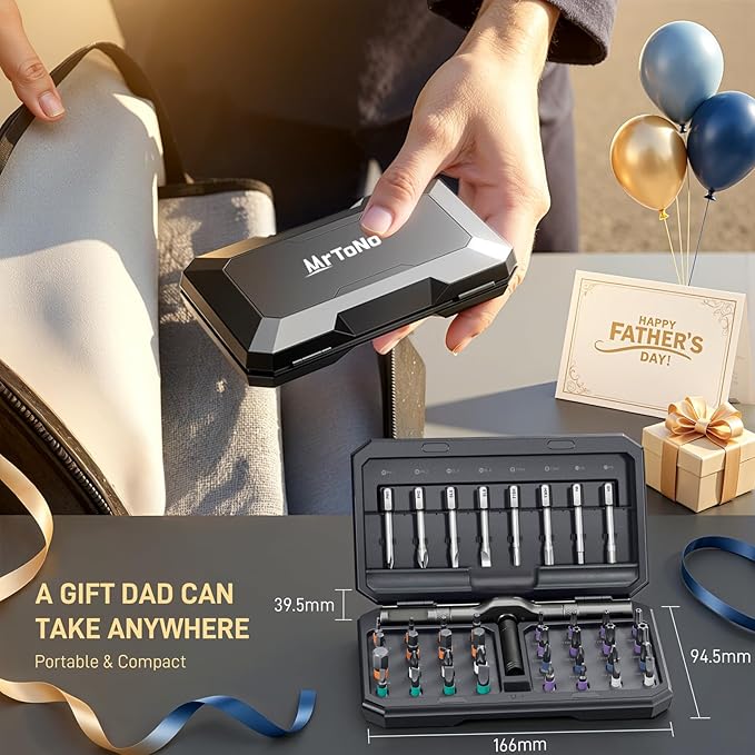 42-in-1 Magnetic Screwdriver Set, Screwdriver Set with Storage Case, Father’s Day Gifts for men, Cool Gadgets for Men, Ratcheting for Furniture, Computer, Bicycle, and DIY