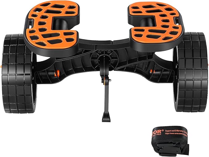 VEVOR Kayak and Canoe Trolley Cart with 10'' Solid Tires,320lbs Load Capacity with Adjustable Brackets and Straps,All-Terrain Durable Kayak Dolly cart