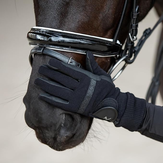 HORZE Grayson Classic Leather Ergonomic Snaffle Dressage Bridle with Detachable Flash