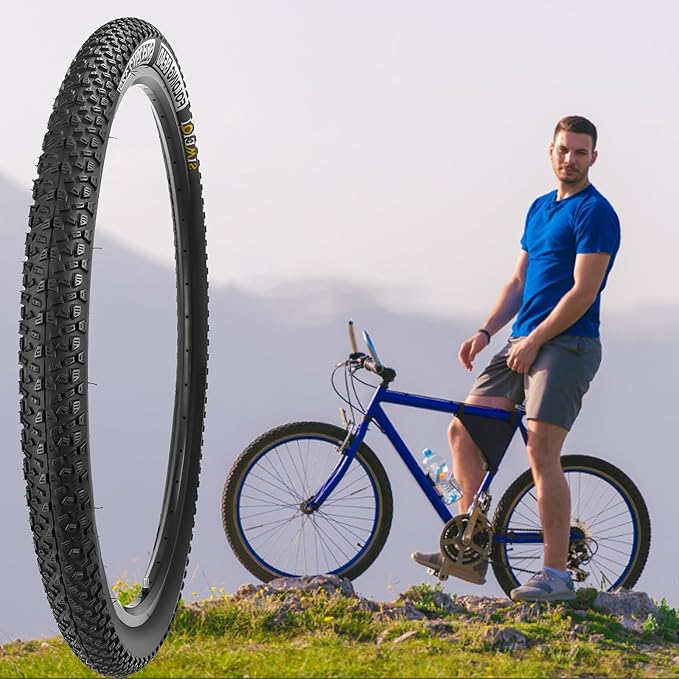 2 Pack 26x2.1 / 29x2.125 Bike Tires 3mm Anti-Puncture Layer with or Without 26x1.75/2,125 Inner Tubes for Mountain Trail City Bicycle Folading Replacement Tyres