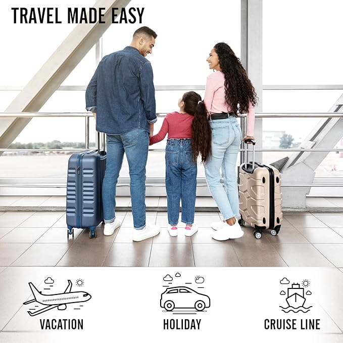 Veken パッキングキューブ10点セット 旅行必需品 スーツケース整理バッグ 4サイズ 機内持ち込み手荷物アクセサリー 大型ランドリー&吊り下げ式トイレタリーバッグ付き 飛行機、ロードトリップ、キャンプの必需品