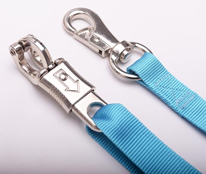Adjustable Nylon Cross Ties (2 Pack)-Cross Tie with Panic Snap and Bull Snap - Adjusts from 44.5" to 78.3"