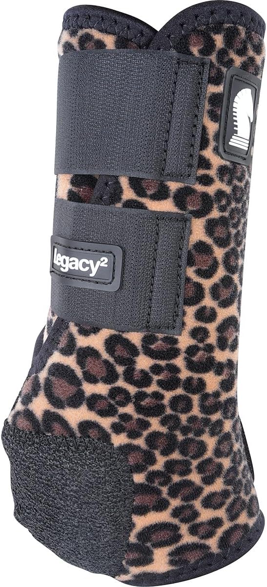 Classic Equine Legacy2 Support Boots, Front (Cheetah, Medium)