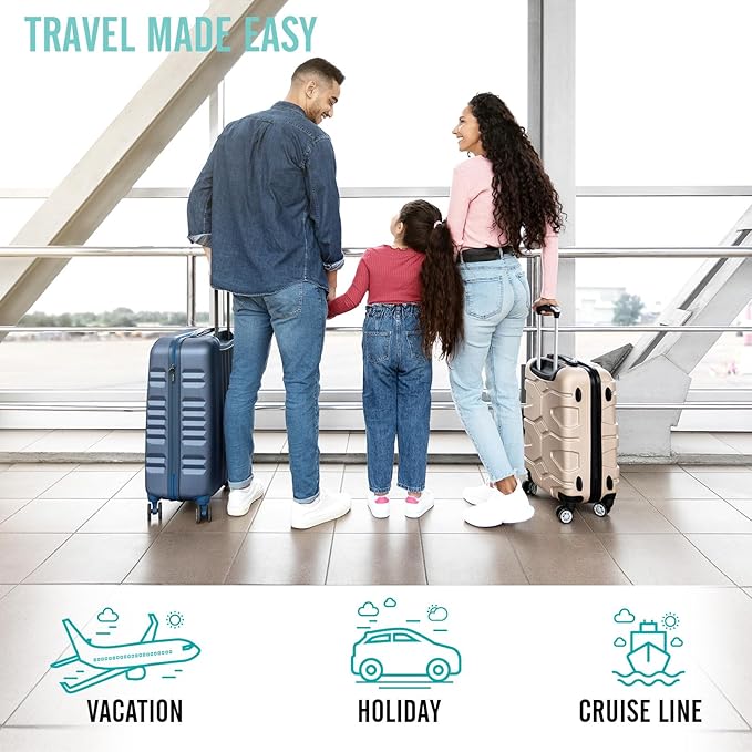 Veken パッキングキューブ10点セット 幼児・キッズ用 飛行機旅行の必需品 ビーチバケーション・ロードトリップに スーツケース整理バッグセット ハンギング式トイレタリーバッグ・シューズバッグ付き