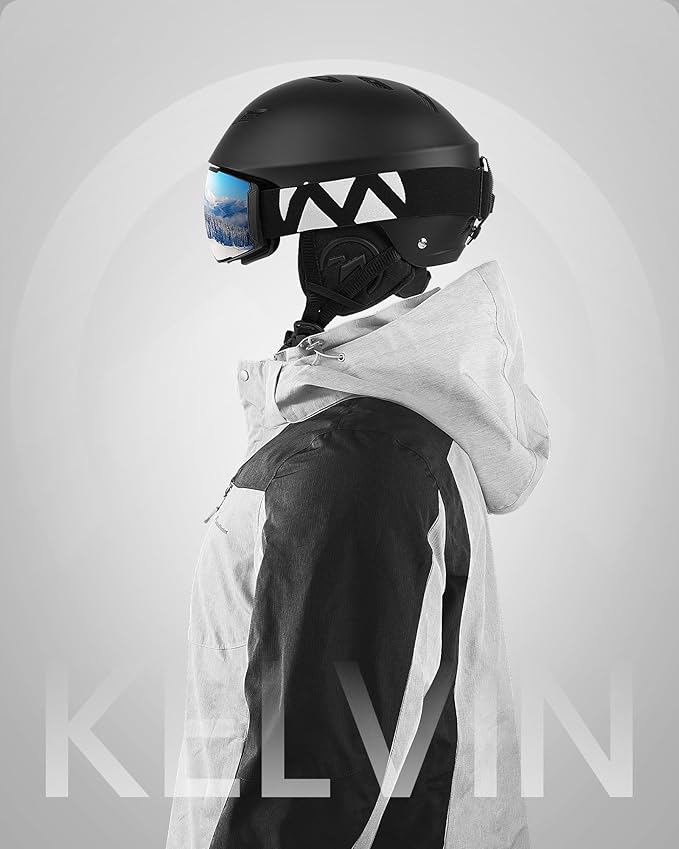 OutdoorMaster Kelvin Ski Helmet - Snowboard Helmet for Men, Women & Youth