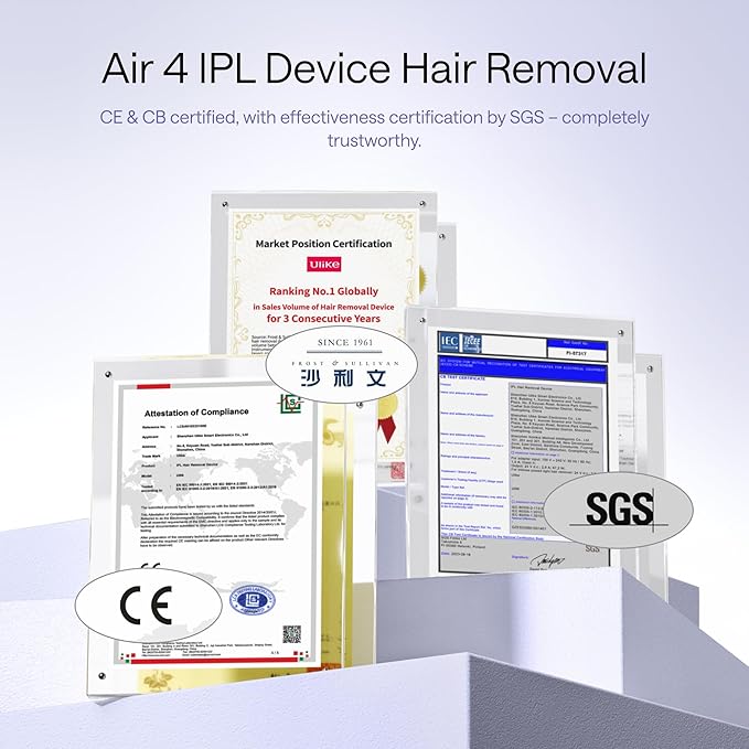 Ulike Laser Hair Removal Device Air 4 Ipl Gift for Women and Men, Ice Cool and Permanent Hair Reduction for Nearly Painless, USHR Mode Hair Removal in 10mins from Home