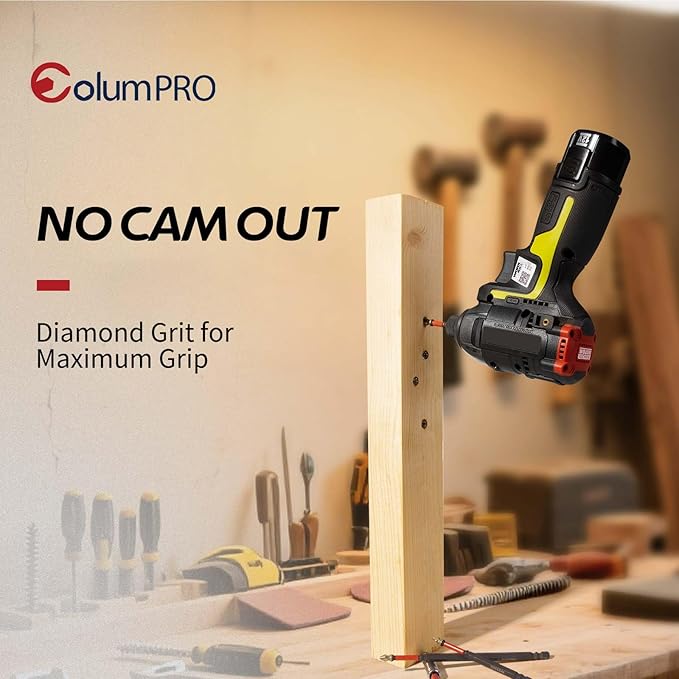 Diamond Grit PH2 Screwdriver Bit Set, 10PCS Magnetic Drill Bits for Stainless Steel Screws, Anti-Slip, HRC65 Hardened S2 Steel, CNC Precision, 25/65/100/150mm Lengths