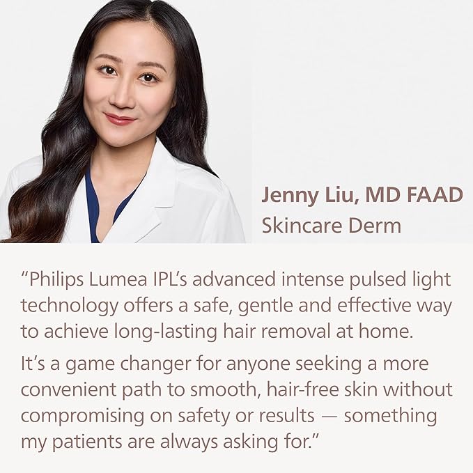 Philips Lumea 8000 Series IPL Hair Removal Device, Personal Permanent At Home Laser Hair Reduction, for Women & Men, SenseIQ Technology, 2 Attachments for Body & Face, BRI932/03