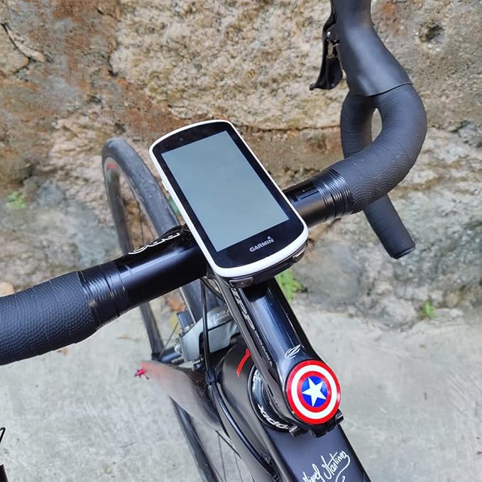 Cestbon Mountain Bike Mount for Garmin Edge Wahoo Elemnt Bryton Rider Stages Dash Hammerhead Karoo, Bike Stem Mount for Handlebar 31.8mm(Black)