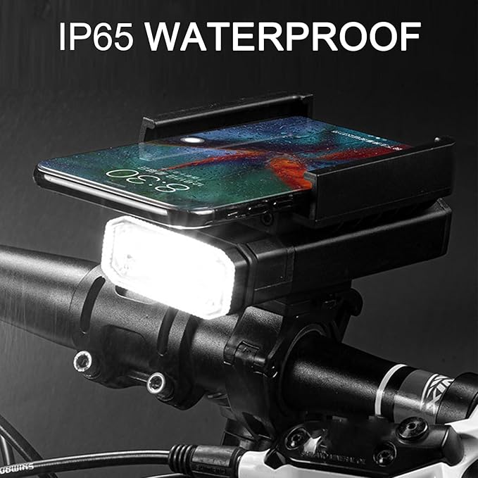 Bike Lights, 17 LED 4800 Lumen Bicycle Light with 4 Modes, 10000mAh USB Rechargeable Bike Light, Bike Headlight with Digital Power Display, Wide Beam Bike Lights for Night Riding
